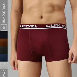 Lux Cozi BIGSHOT Men Pack Of 6 Assorted Short Trunks COZI_BIGSHOT_SLP_ASST_6PC-0