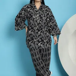 TAG 7 Paisley Printed Regular Pure Cotton Kurta with Trousers-42