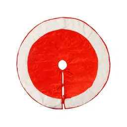 Home Heart Red & White Round Double Layered Christmas Tree Skirt Festive Decor-image-62