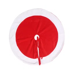 Home Heart Red & White Round Double Layered Christmas Tree Skirt Festive Decor-image-84