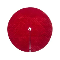 Home Heart Red Quilted Round Christmas Tree Skirt-image-60