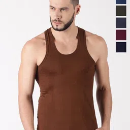 Dollar Pack Of 6 Pure Cotton Innerwear Vests-24