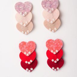 RIBBON CANDY Girls Set of 4 Embellished Shimmer Tic Tac Hair Clips-image-1