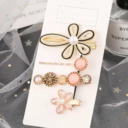 Jewels Galaxy Women Multicoloured Set of 4 Alligator Hair Clip-8