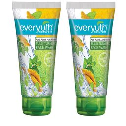 everyuth Naturals Set of 2 Anti Acne & Anti Marks Tulsi Turmeric Face Wash - 150g Each-3