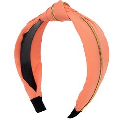 YouBella Peach-Coloured Striped Hairband-picture-19