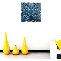 VAS collection home Blue Textured Wooded Wall Hangings-picture-6