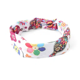 Yellow Chimes Girls Multicoloured Intricate Print Headband-image-18