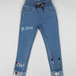A-Okay Girls Slim Fit High-Rise Cuffed Hem Jeans-image-93