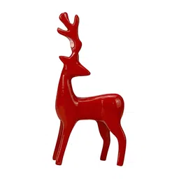 Hind Decor Red Elegant Standing Reindeer Birds and Animals Figurine Showpiece Showpiece-picture-2
