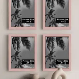 Art Street Set of 4 A4 Size Pink Photo Frames-1