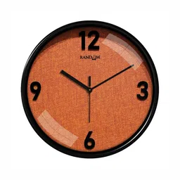 RANDOM Orange & Black Analogue Contemporary Wall Clock-image-9