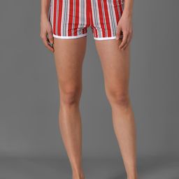 Kotty Women Striped Slim Fit Low-Rise Running Hot Pants with Technology Shorts-picture-31