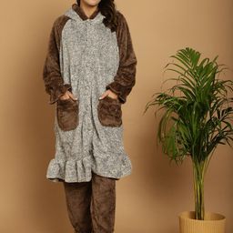 TAG 7 Colourblocked Hooded Longline Top With Pyjamas-picture-24