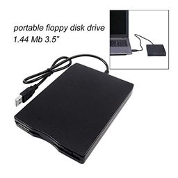 whuooad USB Floppy Disk, 3.5 USB External Floppy Disk Drive Portable 1.44 MB FDD USB Drive Plug and Play for PC Windows 7/8/10/2000, Windows XP/Vista/Mac (Black) image 2