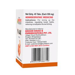 dr. bakshi's bakson's homoeopathy Y-Lax Tablets | Tones Up The Intestines | Regulates Bowel Habits and Relieves Constipation | 90 Tablets (2 Packs of 45 Units Each) image 2