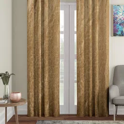 Cortina Beige & Silver-Toned 2 Pcs Floral Printed Door Curtains-image-73