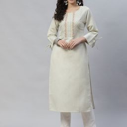 LAAKHI Women Green Ethnic Motifs Printed Kurta-image-114