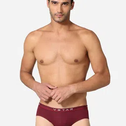 VStar Pack Of 2 Cotton Basic Briefs ADAMS NEO-2PCS-ZINFANDEL-58