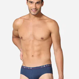 VStar Pack Of 2 Premium Combed Cotton Logo Waistband Briefs ADAMS NEO-2PCS-DEEP_NAVY-picture-26