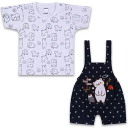 Wish Karo Boys Graphic Printed T-shirt with Dungarees-19