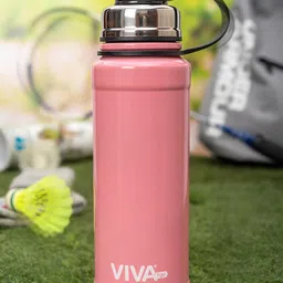VIVA h2o Unisex Pink Solid Double Wall Stainless Steel Vaccum Insulated Water Bottle-18