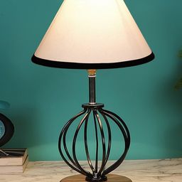 Devansh White & Black Solid Metal Table Lamps-23