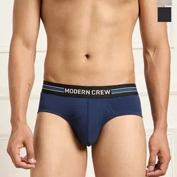 MODERN CREW Men Pack of 3 CoolSense Cotton Briefs-picture-26