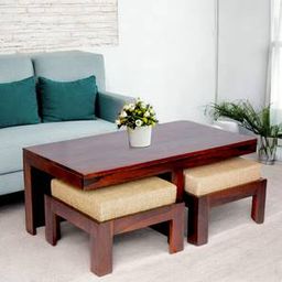 ikiriya Irish Rectangular Solid Wood Coffee Table in Walnut Finish-picture-41