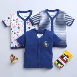 BUMZEE Infants Boys Pack Of 3 Printed Pure Cotton Rich Half Sleeves Jablas Peb9015-picture-10