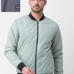 SPYKAR Men Green Reversible Bomber Jacket-32