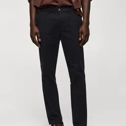 MANGO MAN Striped Trousers-image-79