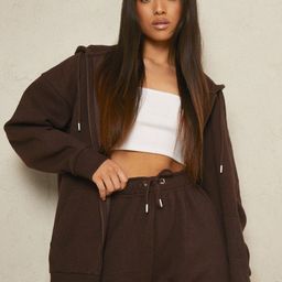 Boohoo Petite Open Front Hooded Sweatshirt-15
