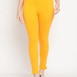TAG 7 Women Orange Solid Jeggings-picture-11