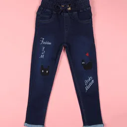 F2M Kids Slim Fit Embroidered Jeans-picture-3