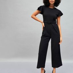 SASSAFRAS Black Belted Basic Jumpsuit-picture-22