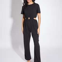 luyk Girls Round Neck Gathers Basic Jumpsuit-image-64