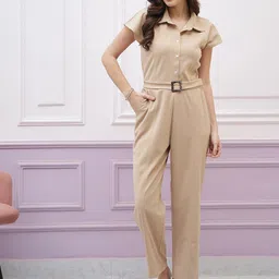 Athena Immutable Shirt Collar Short Sleeves Basic Jumpsuit-picture-22