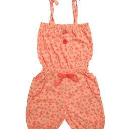 Clothe Funn Girls Printed Shoulder Straps Cotton Playsuit-image-93