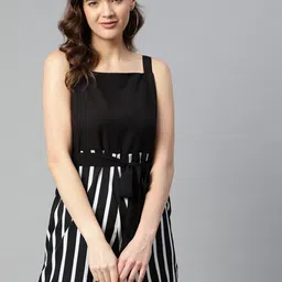 Sleek Italia Printed Shoulder Straps Waist Tie-Ups Jumpsuit-picture-31