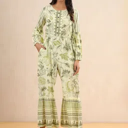 Juniper Printed Round Neck Basic Jumpsuit-picture-40