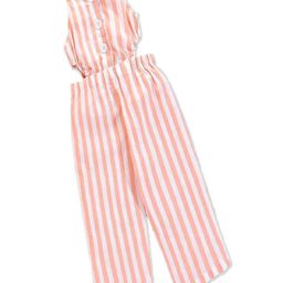 M'andy Girls Striped Cut-Out Cotton  Jumpsuit-image-41