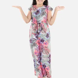 StyleStone Girls White & Pink Printed Basic Jumpsuit-image-19
