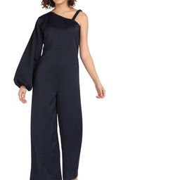 Fashfun Asymmetric Neck Puff Sleeves Basic Jumpsuit-picture-14