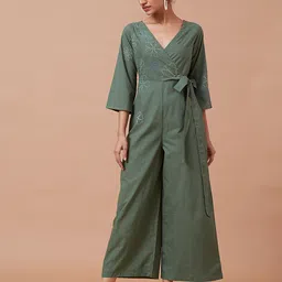 OKHAI Embroidered Pure Cotton Basic Jumpsuit-picture-15