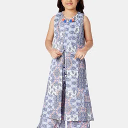 Peppermint Girls Ethnic Motifs Printed Basic Jumpsuit-image-13