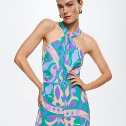 MANGO Lavender & Green Ethnic Printed Basic Jumpsuit-3