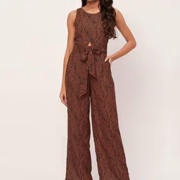 Moomaya Geometric Printed Basic Jumpsuit-picture-35