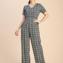Moomaya Ethnic Motifs Printed Basic Jumpsuit-18