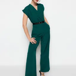 Trendyol V-Neck Basic Jumpsuit-image-29